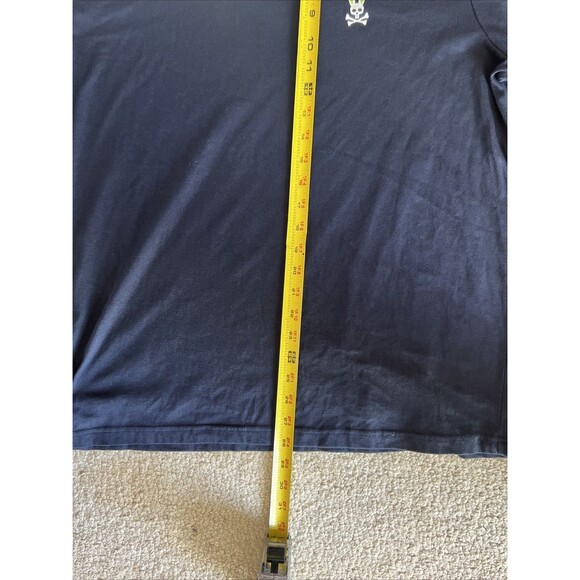 Psycho Bunny Short Sleeve Blue V-Neck Logo T Shirt | Men's XL - Picture 9 of 10